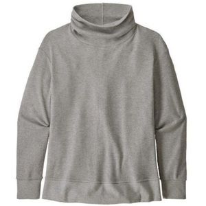 Patagonia Women’s Wear Marbled Grey Waffle Knit pullover turtleneck sweater XS